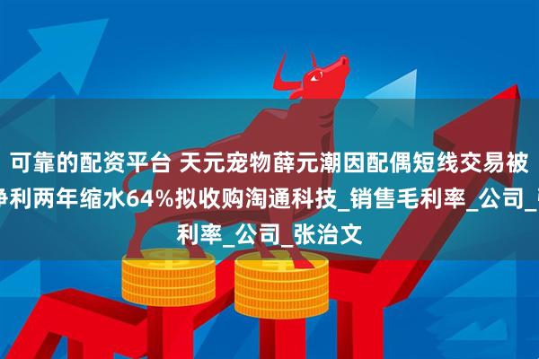 可靠的配资平台 天元宠物薛元潮因配偶短线交易被警示 净利两年缩水64%拟收购淘通科技_销售毛利率_公司_张治文